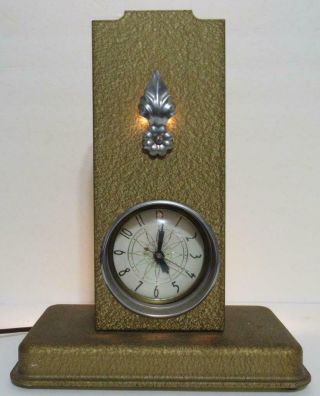 Lanshire Electric Clock Lamp 1950`s Vintage Retro Mid Century Modern