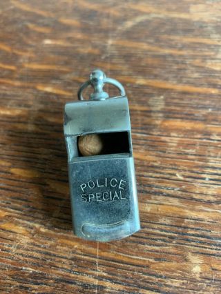 Vintage - Rare - Metal - Police Special Whistle - Made In The Usa