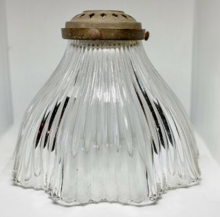 Near identical early 20th century Holophane glass lamp shades 2