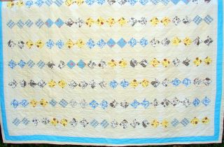 Vintage Patchwork Quilt Hand Pieced And Quilted 60 " X 80 "