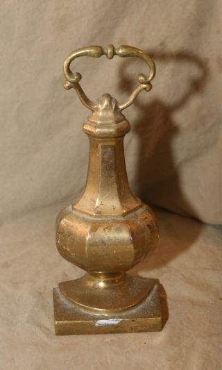 Antique Solid Brass 11 " Architectural Remnant Andiron? Doorstop? 4571 Heavy