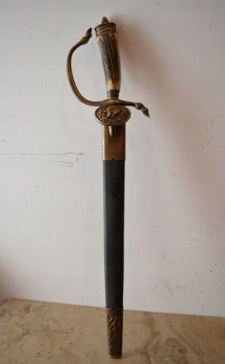 German Hunting Dagger Wwii Old Cutlass Sword 47cm Boar Gott Mit Uns