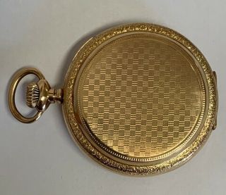 Hamilton 21 Jewel Grade 993 16 Size Open Face Pocket Watch 14K Gold Running 4