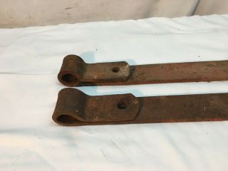 Antique Hand Forged Iron Barn Door Strap Hinges 17” Long x 1.  5 in Pair 2