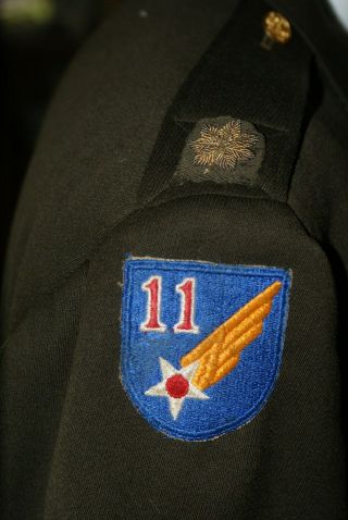 WW 2 USAAF OD Uniform Jacket Named.  Bullion Wings 4
