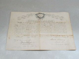 Nystamps W Old Us 1862 Civil War Military Related Document