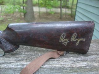 Vintage Roy Rogers Cap Gun Toy Western Cowboy Rifle Marx Trigger Action 2