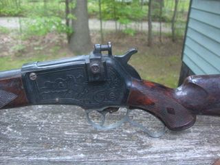 Vintage Roy Rogers Cap Gun Toy Western Cowboy Rifle Marx Trigger Action 3