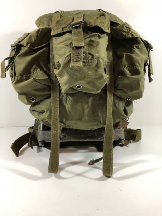 US Military OD Nylon Large Alice Pack Field LC1 COMPLETE FRAME RUCK LBS 3