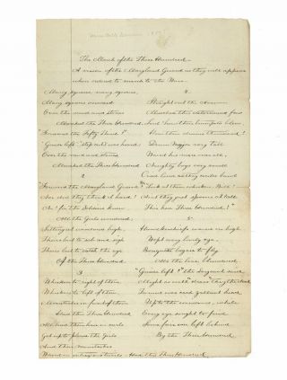 C.  1861 Civil War Poem - Maryland Guard - " The March Of The Three Hundred "