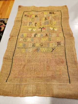 Rare 18th C Signed And Dated " Sarah Mvhl " Dated 1760 Sampler From Nh