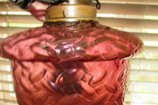 Victorian Ruby Cranberry glass drop in bowl font 5