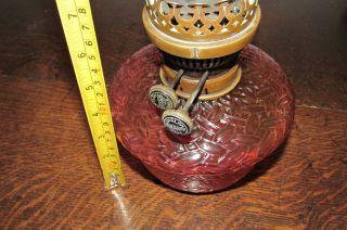 Victorian Ruby Cranberry glass drop in bowl font 7
