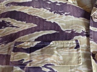 Rare version of Vietnam Marine Corps TQLC sea wave tiger stripe camo shirt. 4