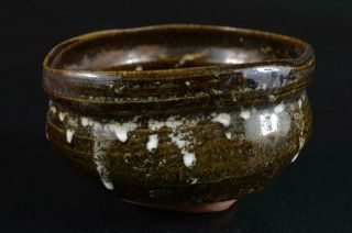 S4288: Japanese Old Seto - Ware Black Glaze Tea Bowl Green Tea Tool Tea Ceremony