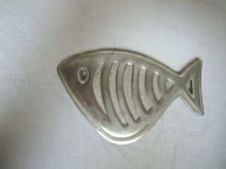 Vintage 60s Mid Century Fish Trivet Modern Art Object
