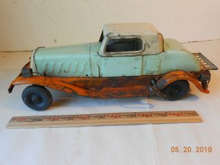 1932 Girard Pierce Arrow Toy Car Pressed Steel Wind Up Or Restoration