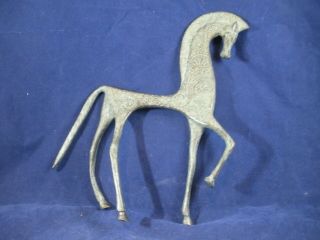 Vintage Bronze Etruscan Horse Sculpture Weinberg Style Mid Century Modern