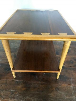 Vintage Lane Altavista Dovetail Top End Table Walnut Mid Century Modern Acclaim 5