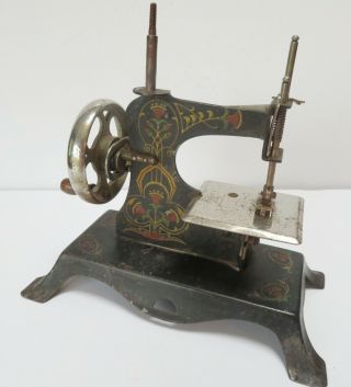 Antique Casige Art Deco Design Toy Sewing Machine Made in Germany 3