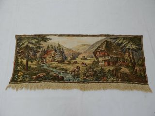 Vintage French Scene Tapestry 149x58cm (t982)