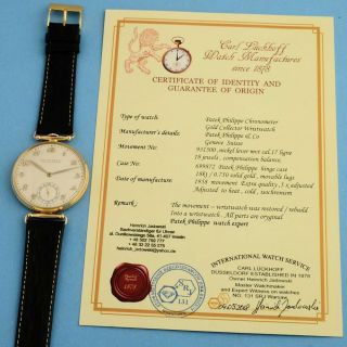 PATEK PHILIPPE CERTIFICATE / EXPERTISE TO YOUR WATCH MOVEMENT value information 4