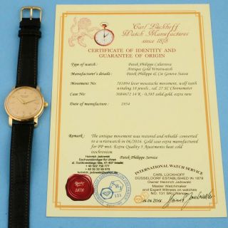 PATEK PHILIPPE CERTIFICATE / EXPERTISE TO YOUR WATCH MOVEMENT value information 5