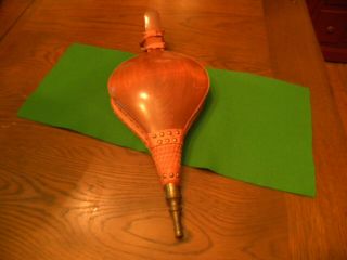 Vintage Wood,  Leather & Brass Fireplace Bellows 17 " Long