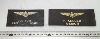 Us Pilot Flight Squadron Leather Name Patches 007 - 3405