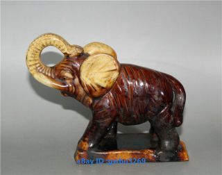 Chinese Old Porcelain Handwork Elephant Statue