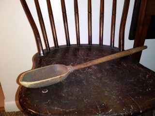 19th Century Carved Wooden Spoon Laddle 1800s