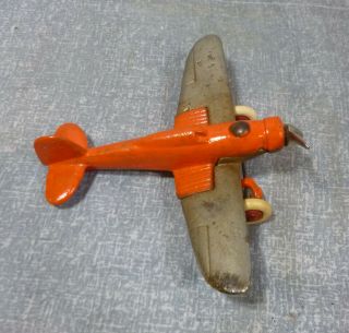 Vintage Hubley Cast Iron 5 1/4 " Single Engine Toy Airplane