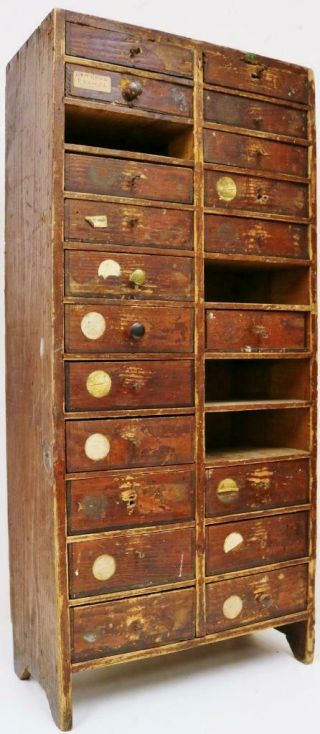 Antique Watch Makers/clock Makers Storage Drawer Chest,  Usable May Need Some Tlc
