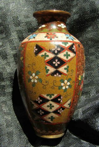 Att.  Namikawa Yasuyuki Old Japanese Cloisonne Enamel Vase With Provenance No Res