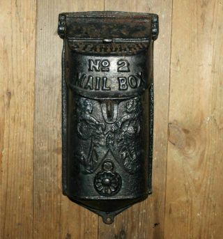 Antique Cast Iron Standard No.  2 Mailbox