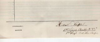 1865 Civil War Document Equipment Issued to Co C 1st Regiment Volunteer Reserve 3