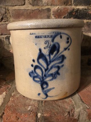 J.  S.  Taft & Co Keene Nh Hampshire Salt Glazed Stoneware Crock Pottery