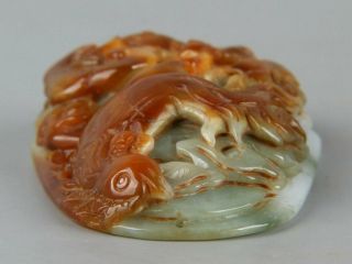 Chinese Exquisite Hand - carved Phoenix Carving jadeite jade Pendant 4