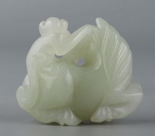 Chinese Exquisite Hand - carved Horse and monkey Carving Hetian jade statue 3