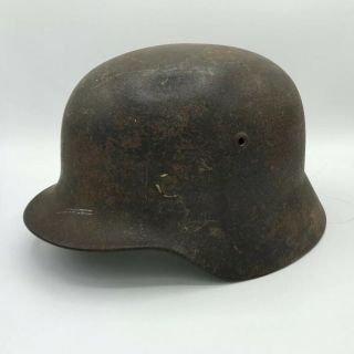 Ww2 German M35 Helmet With Partial Liner Chinstrap Maybe Luftwaffe?