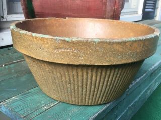 Rare Antique Stoneware Crock Bowl Stamped 1 1/2 Gal J Swank Co Johnstown Pa Aafa