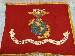 Wwii Usmc 53rd Infantry Marine Corp 64”x51” Annin & Co.  N.  Y.  Freeship