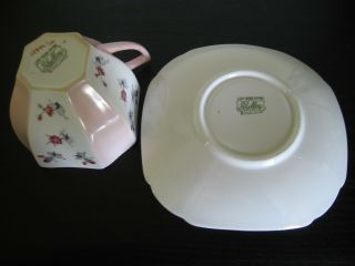 SHELLEY PINK CHARM QUEEN ANN TEA CUP AND SAUCER 4