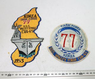 Us 77 Korea Task Force Cva - 45 Pilot Flight Squadron Patches 007 - 3394