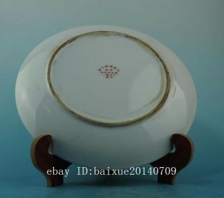 China old porcelain famille rose snowscape plate/qianlong mark 30 b02 4