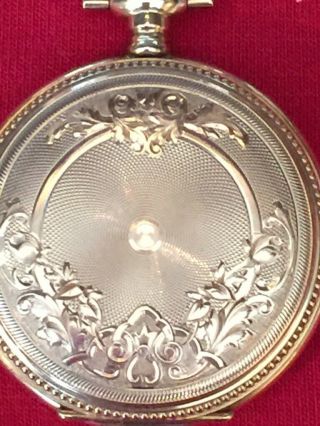 Gorgeous 1907 Waltham Pocket Watch Solid 14K Gold Hunter Case,  15 Jewel,  Size 0s 4