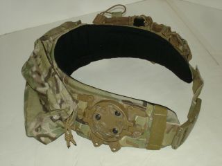 Military Surplus Crye Precision Multi Cam Low Profile Belt W/extra Pouchs Medium