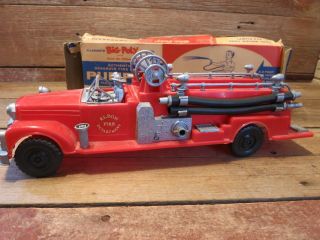 Vintage RARE 1950 - 60 ' s Eldon Big Poly Fire Engine Pumper No.  909:298 2