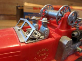 Vintage RARE 1950 - 60 ' s Eldon Big Poly Fire Engine Pumper No.  909:298 7