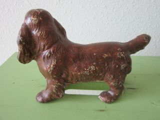 ANTIQUE HUBLEY COCKER SPANIEL DOG ART STATUE BOOKEND /DOORSTOP 2